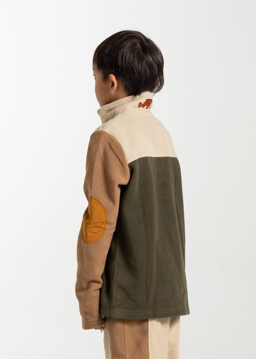 Kids Haus Of JR Color Block Track Half-Zip Sweater