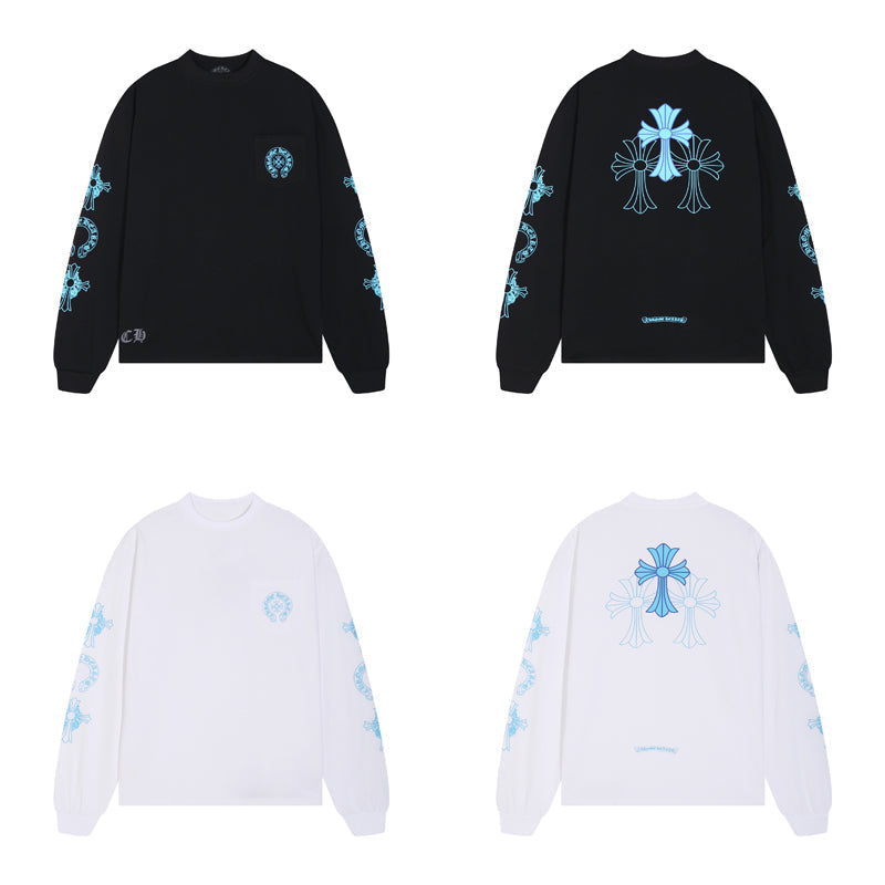 Chrome Hearts Triple Cross Logo L/S T-shirt 8018