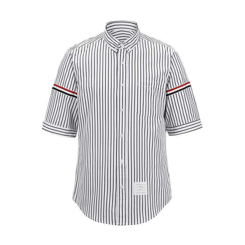 Unisex Pocket Webbing Short-Sleeve Shirt | Thom Browne