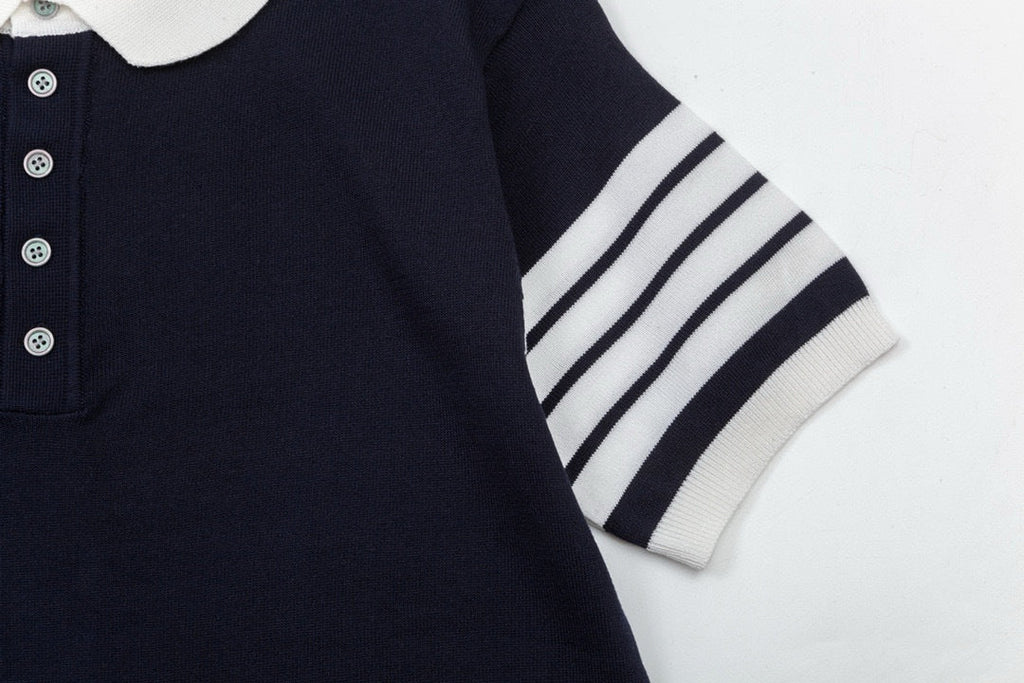 Four-Bar Stripe Knit Tee | Thom Browne