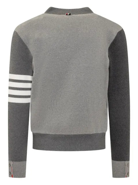 Thom Browne Funmix cotton crepe milano stitch cardigan
