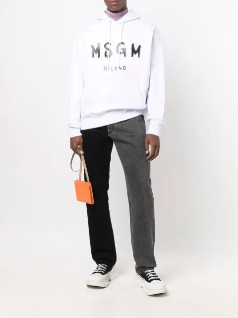 MSGM logo-print pullover hoodie