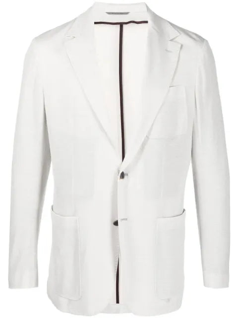 Canali fitted single-breasted button blazer