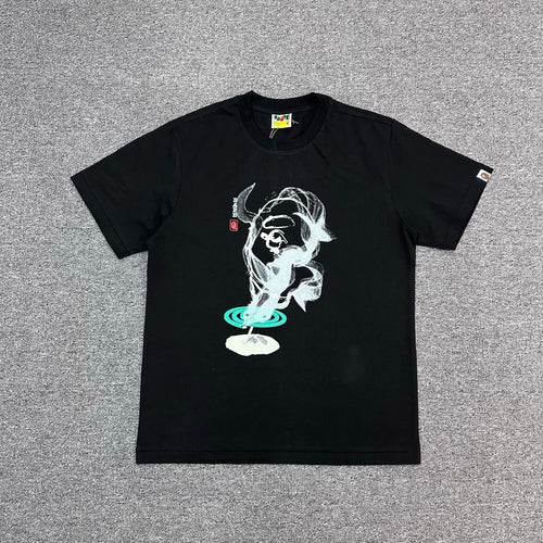 BAPE FW25 Mosquito Coil Ink Wash Ape Sumi-E Oversized Heavyweight Unisex T-Shirt