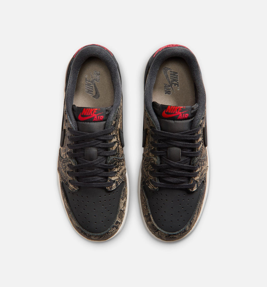 Air Jordan 1 Retro Low OG Laser Black and Varsity Red – Grade School Lifestyle Shoe in Black/Varsity Red/Summit White