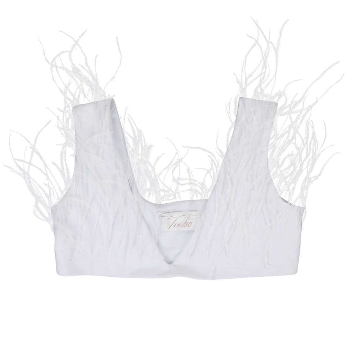 WHITE FEATHER BRALETTE