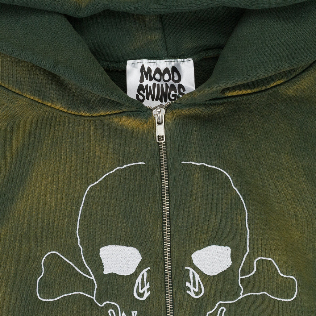 POT GREEN POISON ZIP HOODIE