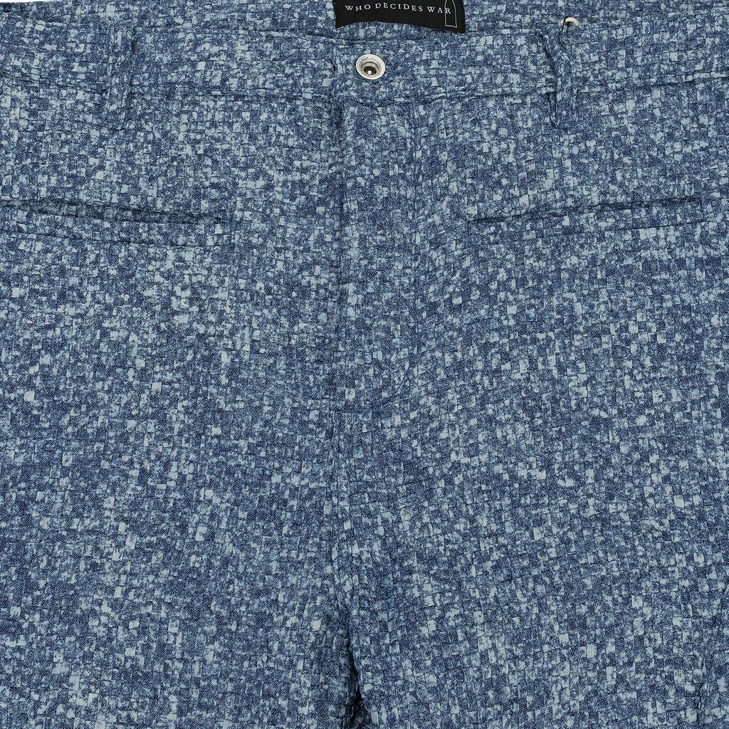 INDIGO RAISED WINDOW WOVEN PANTS