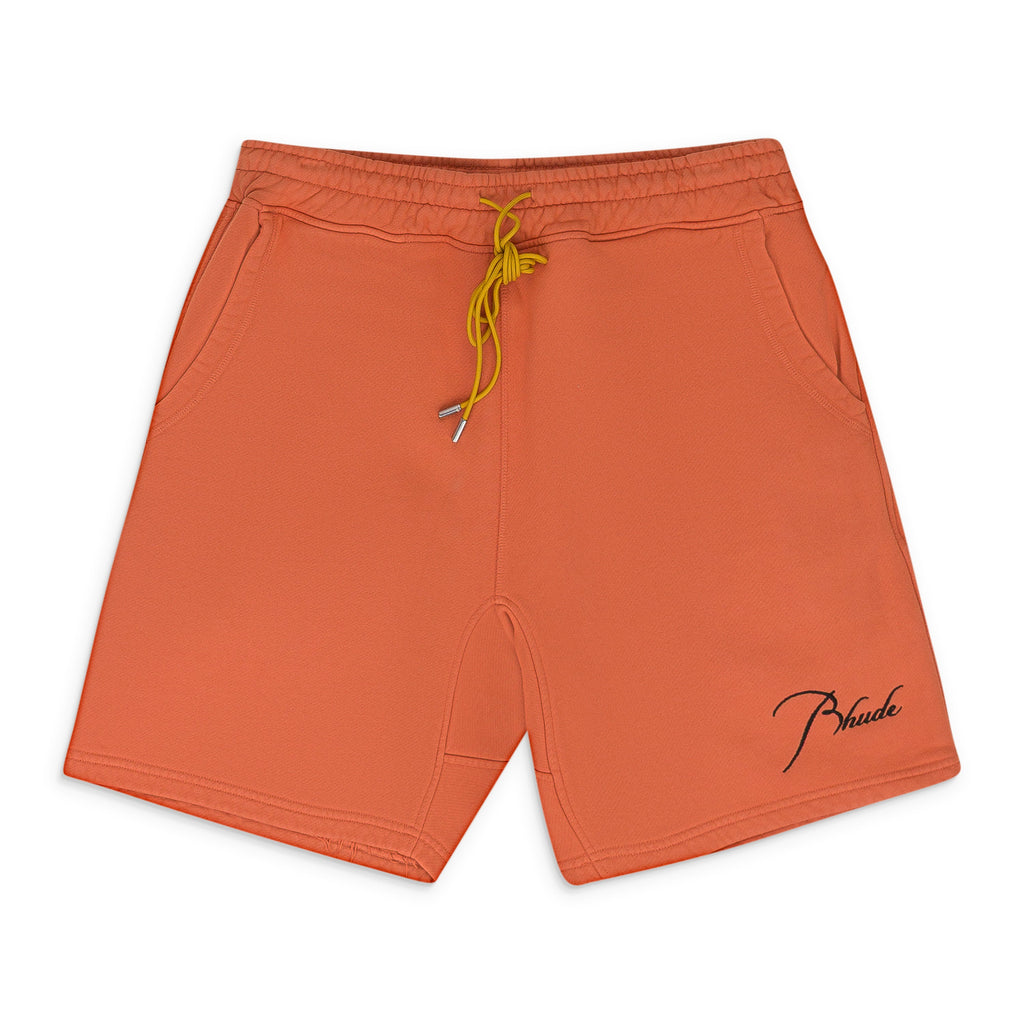 ORANGE SCRIPT LOGO SHORTS