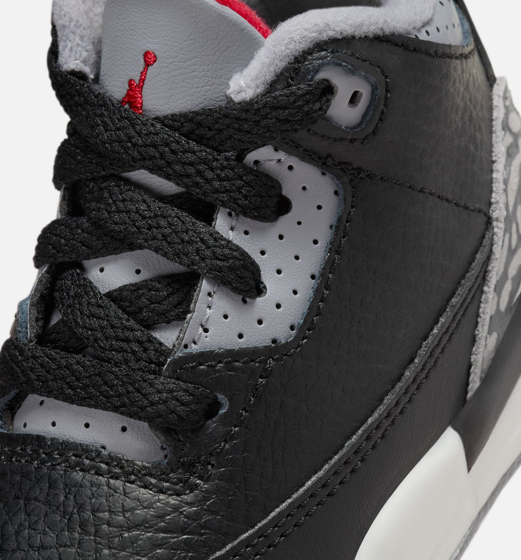 Air Jordan 3 Retro Black Cement Infant/Toddler Sneakers