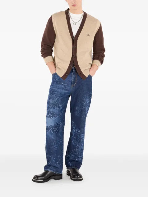 Roberto Cavalli two-tone cardigan