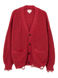 KAMIYA  frayed pocket cardigan