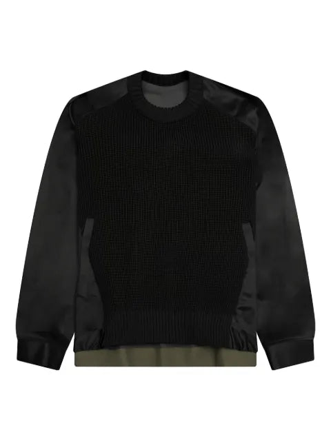 sacai panelled sweatshirt