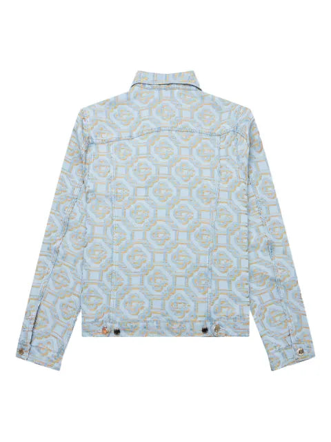 Casablanca monogram-jacquard denim jacket