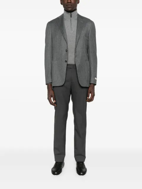 Canali zip-neck wool sweater