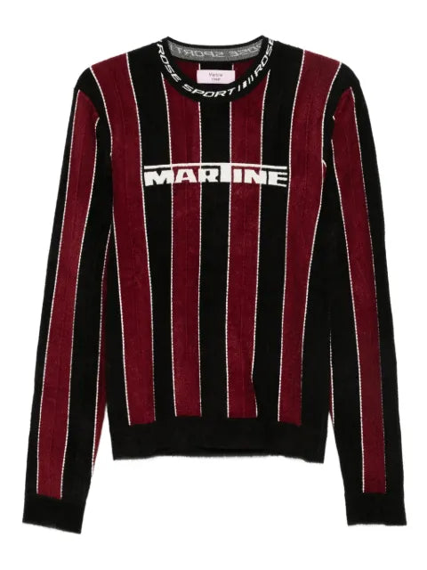 Martine Rose striped logo-print sweater