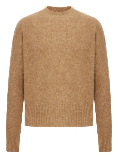 AMI Paris logo-detail crew-neck sweater