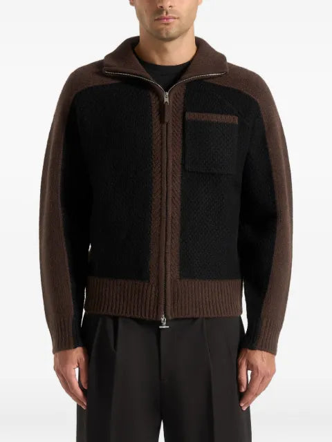 Manière De Voir Rene colour block zip through cardigan