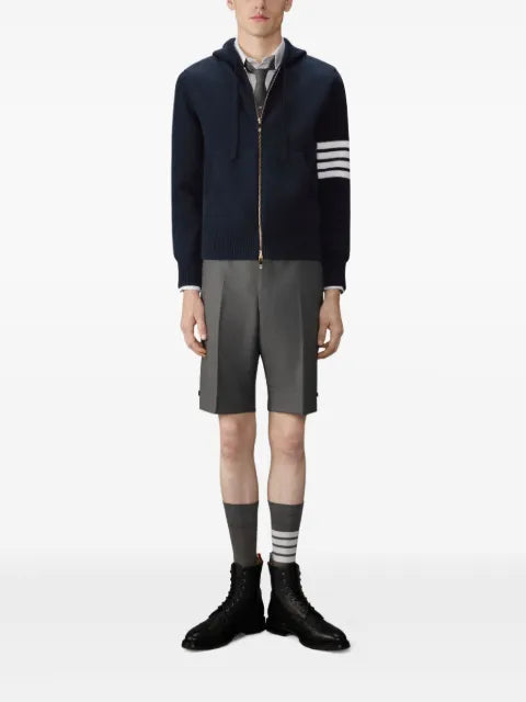 Thom Browne lunar new year intarsia 4-bar stripe-detail hoodie