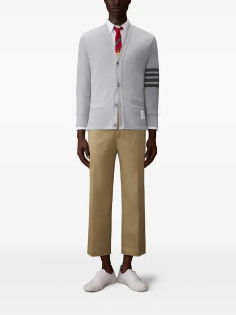 Thom Browne textured pique 4-Bar cardigan
