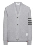 Thom Browne textured pique 4-Bar cardigan