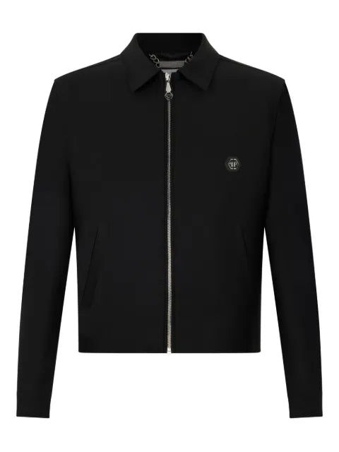 Philipp Plein shirt-collar zip jacket