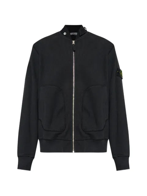 Stone Island 6100014 mesh stitch organic cotton fleece jacket