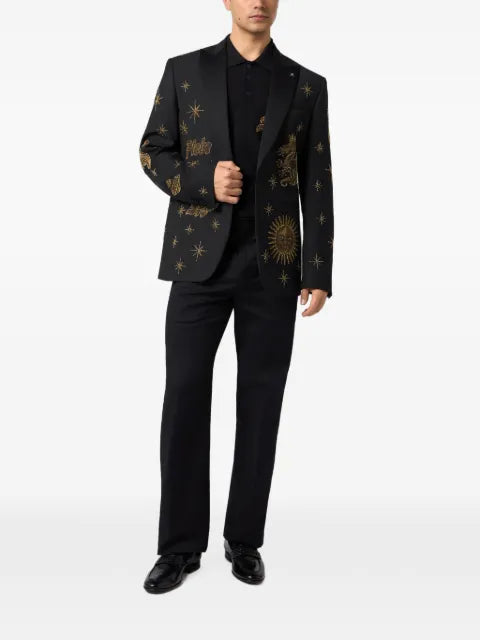Philipp Plein blazer patches Zodiac