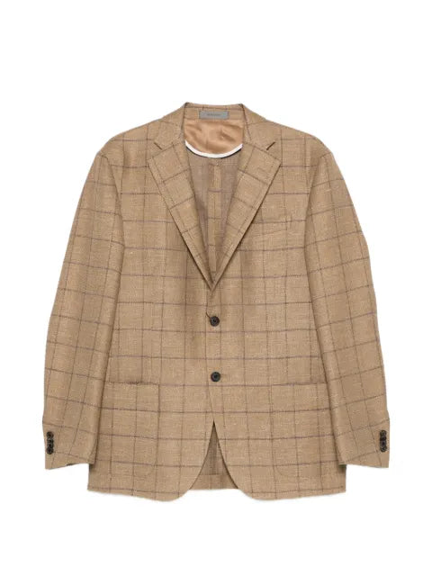 Corneliani checked button jacket