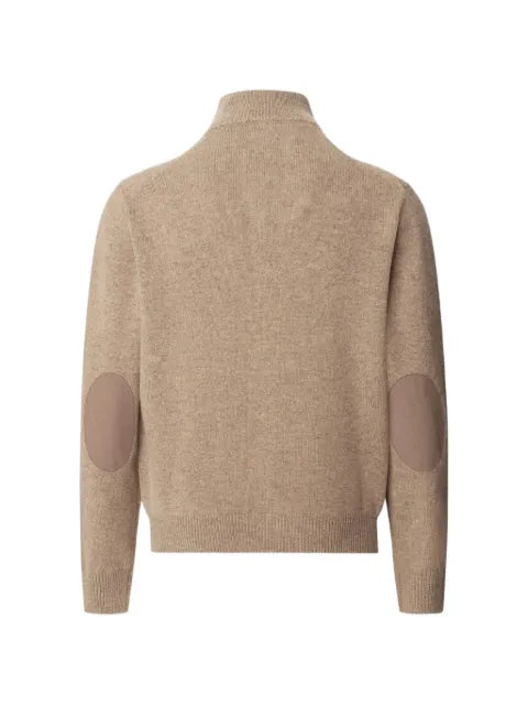 Hackett London zip ribbed knit cardigan