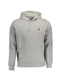 U.S. POLO ASSN. logo-embroidered kangaroo-pocket hoodie