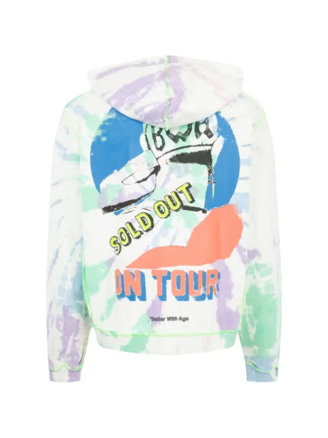 Better with Age  tie-dye graphic-print hoodie