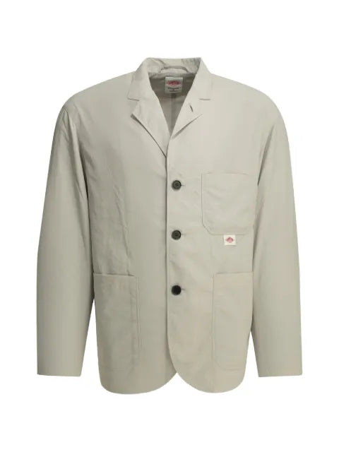 Danton logo-patch button-down jacket