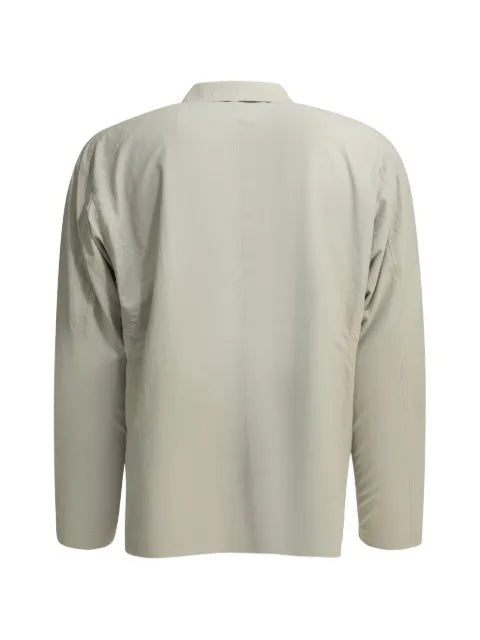 Danton logo-patch button-down jacket