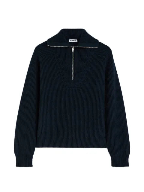 Jil Sander ribbed zip-up sweater