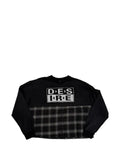 Bottega Desires flannel-panel sweatshirt