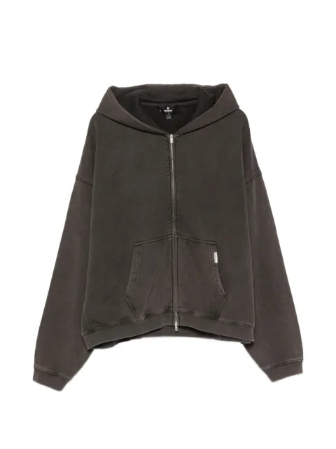 Represent Initial zip-up cotton hoodie