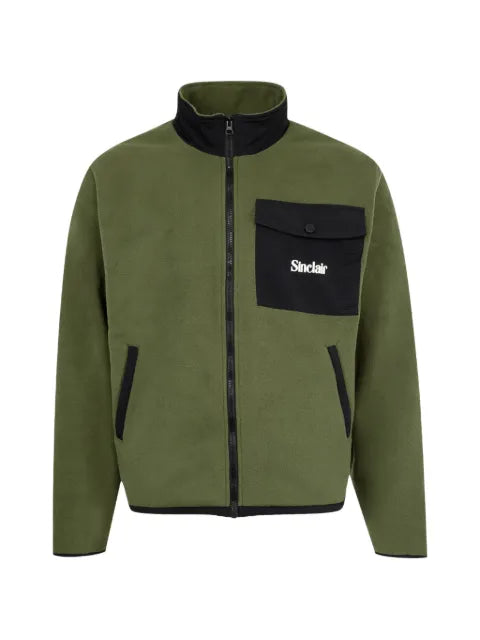 Sinclair Cargo Pocket fleece-texture zip-up jacket