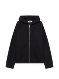 MSGM logo-patch zip-up hoodie