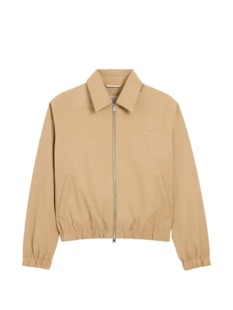 AMI Paris cotton padded jacket with Ami de Coeur