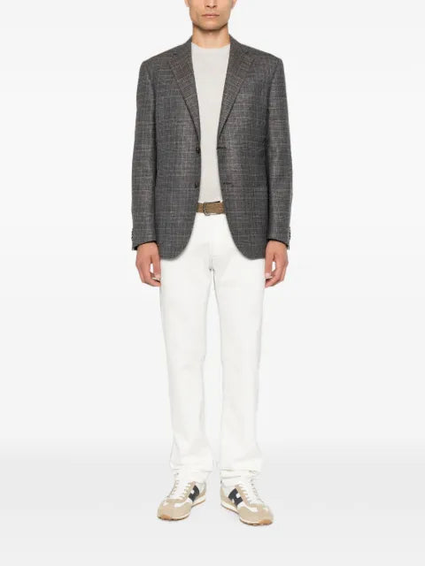 Corneliani check-pattern single-breasted blazer