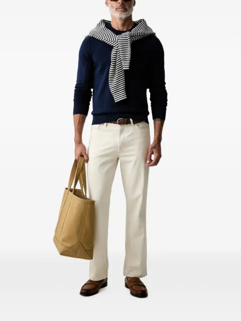 Hackett London logo-embroidered crew neck sweater