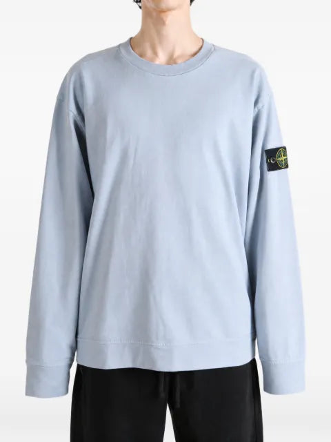 Stone Island 6100057 heavy organic cotton jersey sweatshirt