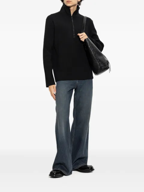 Courrèges quarter-zip stand-up collar sweater