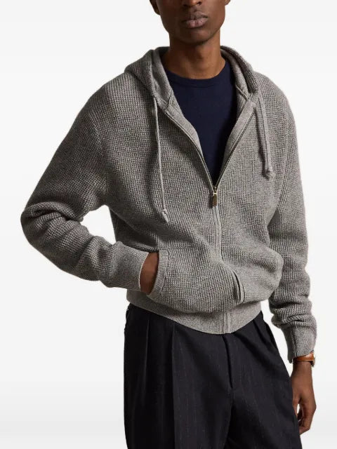 Polo Ralph Lauren waffle-knit zip-up hoodie