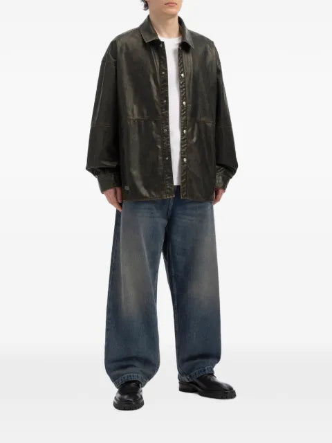 izzue faded-effect shirt jacket