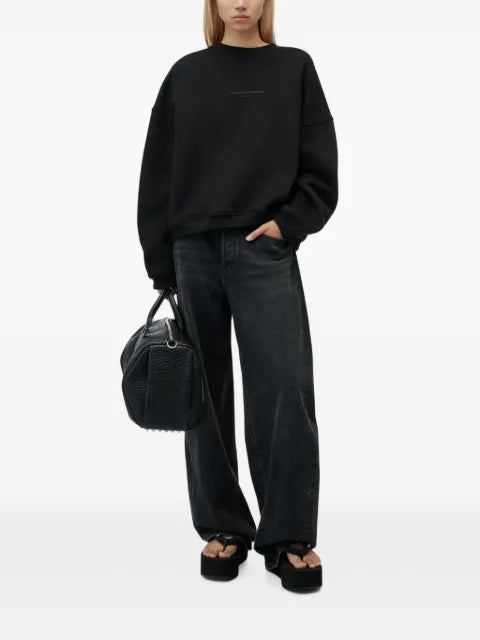 Alexander Wang logo-print oversized crew-neck sweatshirt