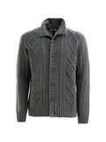 Barba cable-knit diamond-pattern cardigan