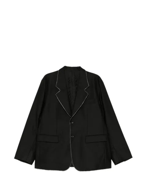 Mastermind World contrast-stitched notched-lapel jacket