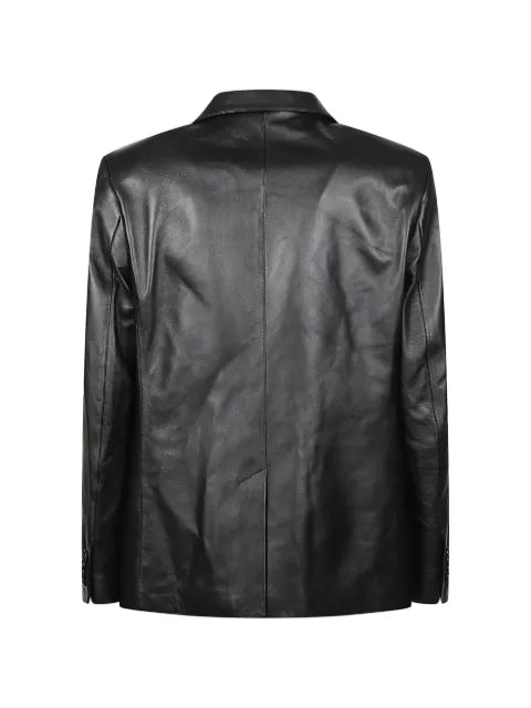 John Richmond single-breasted leather blazer
